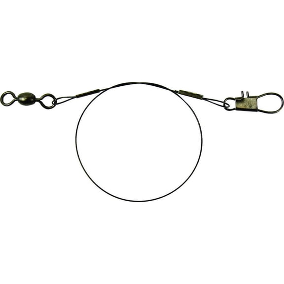 Sea Striker Heavy Duty Coated Wire Fishing Leaders, Black, 45#, 18", 2-pack