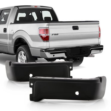 Black Rear Bumper End Cap For Ford F-150 (2009-2014) – With Parking Sensor Holes