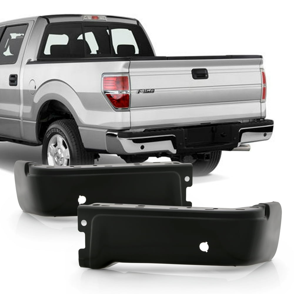 For 0914 Ford F150 Styleside Black Rear Bumper End Cap w/ Parking