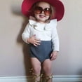 thumbnail image 4 of Newborn Baby Girls Wool Knitting Tops Romper Shorts Outfits Set 0-24M, 4 of 4