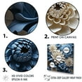 thumbnail image 3 of Designart "Muted Blue And Graceful Mums VIII" Mums Floater Framed Wall Art Prints, 3 of 5