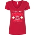thumbnail image 3 of Inktastic That's My Awesome Granddaughter out There with Volleyball Women's V-Neck T-Shirt, 3 of 5