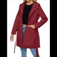 thumbnail image 1 of Chaqueta Impermeable con Capucha Clásica para Mujer, con Cinturón y Cordón para Actividades Al Aire Libre, Cortavientos Vino Tinto L, 1 of 10