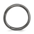 thumbnail image 2 of 925 Sterling Silver Black Plate Wave Stackable Ring Curved, 2 of 7