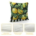 thumbnail image 4 of Creowell Yellow Lemons Black and White Stripes Double Sided Pillow Cases Summer Fresh Fruit Pattern Plush Pillowcase Square Cushion Pillow Covers for Sofa Bed Home Decor, 4 of 5
