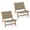 Brown, variant on Gymax Set Of 2 Teak Wood Lounge Chair w/ Nylon Woven Backrest & Seat Comfy Reading Chair Black