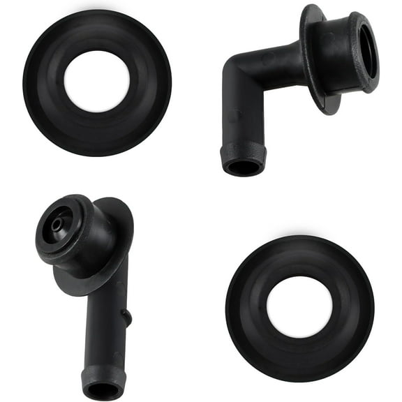 PCV CCV Vent Valve Elbows & Grommets Set Compatible with Jeep Grand Cherokee 4.0L 2000-2004 Replace#: 53013360AA 53030497 2946079