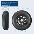 thumbnail image 3 of ST205/75D15 Heavy Duty Trailer Tires (2-Pack, Black) - 6PR Load Range C on 15" Rims for Utility/Boat/Camper Trailers, 3 of 6