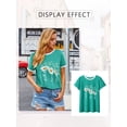 thumbnail image 5 of TWZH Women Women Daisy Graphic Faith Hope Love Letter Print Short T-Shirt, 5 of 6