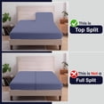 thumbnail image 4 of SGI Bedding 28" King Split Top Flex Head sheet 100% Egyptian Cotton Sheet Set - 600 Thread Count Flex Top Sheet for Adjustable Bed 4 Piece Sheet Set 15" Deep for Sleep Number bed - Mediterranean Blue&nbsp;, 4 of 7