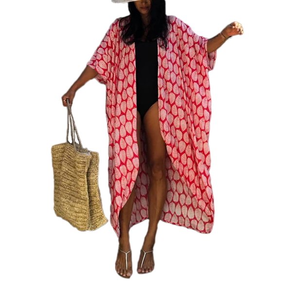 Bsubseach Cache-Maillot Ample Kimono Aguichant Manches 3/4 Cardigans d'Été pour Femmes