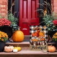 thumbnail image 5 of Thanksgiving Fall Thankful Gnomes Buffalo Plaid Check Farmhouse Garden Flag Double Sided, Autumn Turkey Pie Decorative Yard Outdoor Small Decor, Burlap Home Outside Decoration 12.5 x 18, 5 of 5