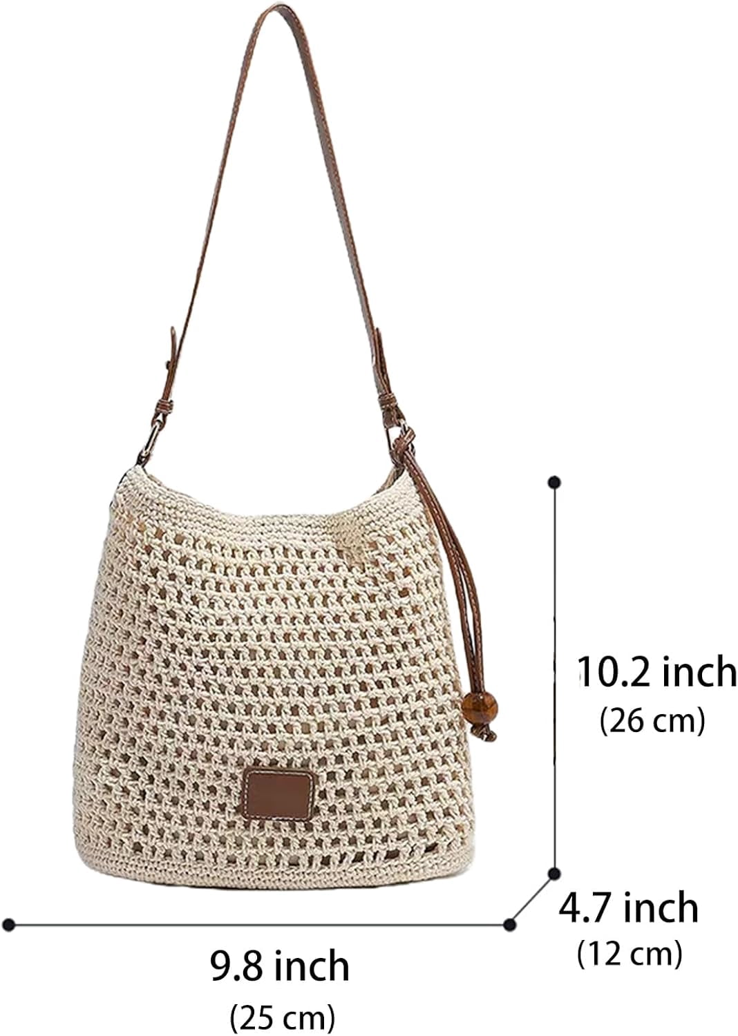 CAILDANL Summer Knitted Shoulder Bag bags for 2025, Bohemian Hobo Beach bag Casual Designer Purse for Women