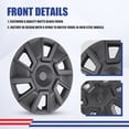 thumbnail image 4 of 4Pcs 16 inch Hubcaps for Nissan Kicks 2018-2026,Fit for Steel Wheel,Snap-on with Retention Rings,Black Matte, 4 of 8