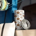 thumbnail image 3 of 20oz Tumblers Halloween Pumpkins Ghosts and Bats Stainless Steel Vacuum Insulated Double Wall Travel Tumbler Cups Mug with Lid and Straw,Cleaning Brush for Cold & Hot Drinks, 3 of 7