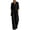 Black, variant on Women's Relaxed Fit Wide Leg Jumpsuit for Casual Resort Solid Shirt Style One Piece Day to Night Black L