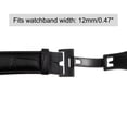 thumbnail image 5 of Folding Watch Clasp Push Button Quick Release for 12mm Leather Watchband Black, 5 of 5