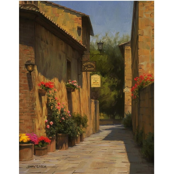 Tratttoria Da Fioria Grande Wall Hanging 56x80 Tapestry with Rod