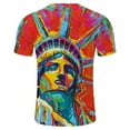 thumbnail image 4 of Eashery Mens T Shirts Crew Neck American Flag Tops Beach Shirts Knit Tops Orange 3XL, 4 of 5