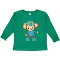 thumbnail image 3 of Inktastic Cute Monkey, Brown Monkey, Jungle Animals, Safari Boys Long Sleeve Toddler T-Shirt, 3 of 5