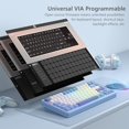thumbnail image 2 of Womier SK75 VIA RGB Teclado mecánico con junta de 3 modos Teclado inalámbrico de aluminio para juegos de intercambio en caliente para PC, 2 of 5