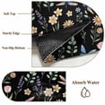 thumbnail image 6 of Spring Floral 2'x6' Runner Rugs for Hallway Kitchen Bedside Non Slip Washable, Elegant Pastoral Flowers Dragonfly Black Entryway Rug Runners with Rubber Backing, Long Carpet Runner for Laundry Room, 6 of 8