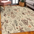 thumbnail image 3 of Floral Decorative Rug, Vintage Garden Plants Herbs Flowers Botanical Classic Design Illustration, Quality Carpet for Bedroom Dorm and Living Room, 6 Sizes, Beige Paprika, by Ambesonne, 3 of 4