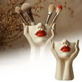 thumbnail image 6 of Bohemian Flower Pot with Female Head Shape Design - Modern Statue Organizer for Makeup Brushes and Cosmetics Storage Stylish Home for Shelf and Table, 6 of 6