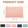 thumbnail image 2 of Uxcell Period Bag for Women Girls, 7.5 X 4.7" Small Essential First Period Bag with Zippers PU Leather Sanitary Towel Storage Pouch Portable Pads for Home Travel Daily Use, Khaki, 2 of 7