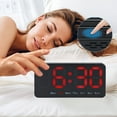thumbnail image 3 of Unique Bargains Digital Dual Alarm Clock Dimmable Wall Clocks Red, 3 of 6