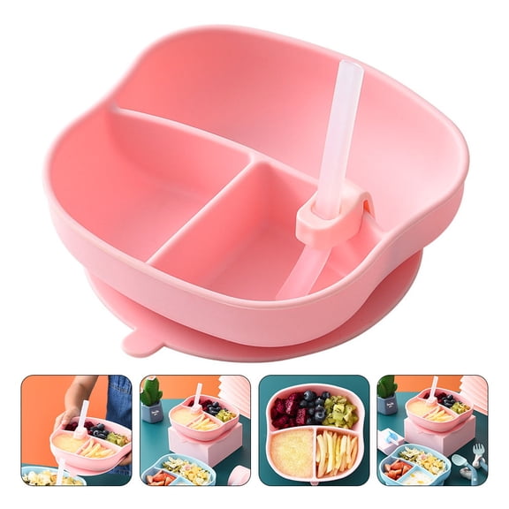 LEORX Suction Plates Baby Silicone Suction Plate Pink 1Pcs