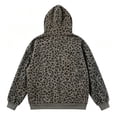 thumbnail image 4 of BFRGSIJ Leopard Print Zip Up Hoodie for Women Fleece Lined Hooded Jacket with Pockets Casual Streetwear Fall Winter Sweatshirt M, 4 of 6
