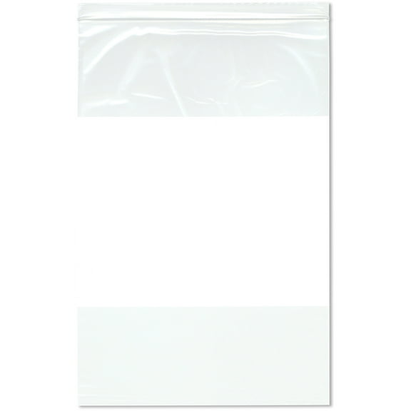 Plymor 10" x 15" (Pack of 100), 2 Mil White-Block Zipper Reclosable Plastic Bags