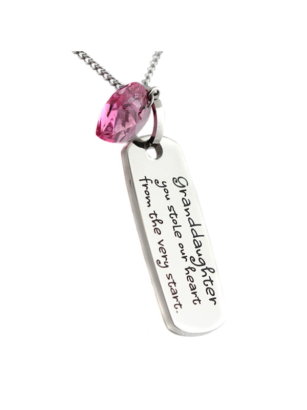 Grandaughter You Stole Our Heart from the Very Start Pendant Necklace