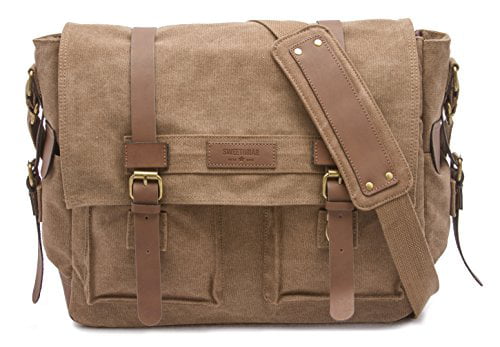Canvas Pack Designed to Protect Laptops up to 13 Inches Sweetbriar Classic Laptop Messenger Bag Brown