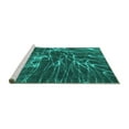 thumbnail image 2 of Ahgly Company Machine Washable Indoor Rectangle Abstract Turquoise Blue Modern Area Rugs, 7' x 9', 2 of 4