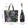 thumbnail image 6 of ZICANCN Canvas Tote Bag Aesthetic - Abstract Squares Background Grocery Bags Reusable Shopping Bags with Handles Durable Foldable Washable for Women Men, 6 of 8