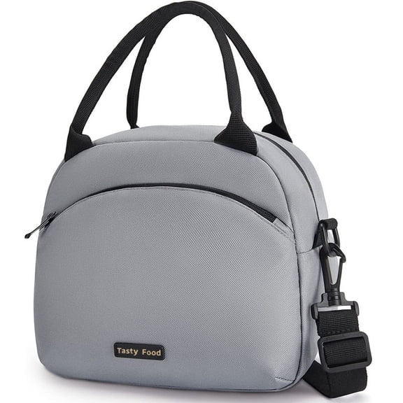 Insulated Lunch Bags for Women Men with Adjustable Shoulder Strap,AILKIN Large Lunch Box Tote Leakproof 6-12Hrs Cooler Reusable Thermal Lunch Bags for Women,Adults,School,Work,Office,Picnic,Gray