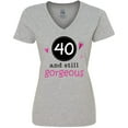 thumbnail image 3 of Inktastic 40th Birthday Gorgeous Women's V-Neck T-Shirt, 3 of 5