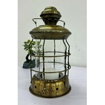 Antique Maritime Candle Lantern Round Iron Ship Candle Lamp Hanging Lamps Home Decor for Indoor and Outdoor Vintage Nautical Hanging Home Decor Candle Lamp Antiue
