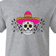 thumbnail image 4 of Inktastic Sugar Skull Illustration with Floral Filigree Cinco De Mayo Youth T-Shirt, 4 of 5