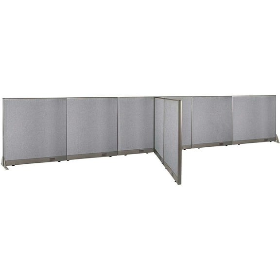 GOF T-shaped Freestanding Partition (60”D x 228”W x 48”H) Office Room Divider, Privacy Screen, Workstation Cubicle