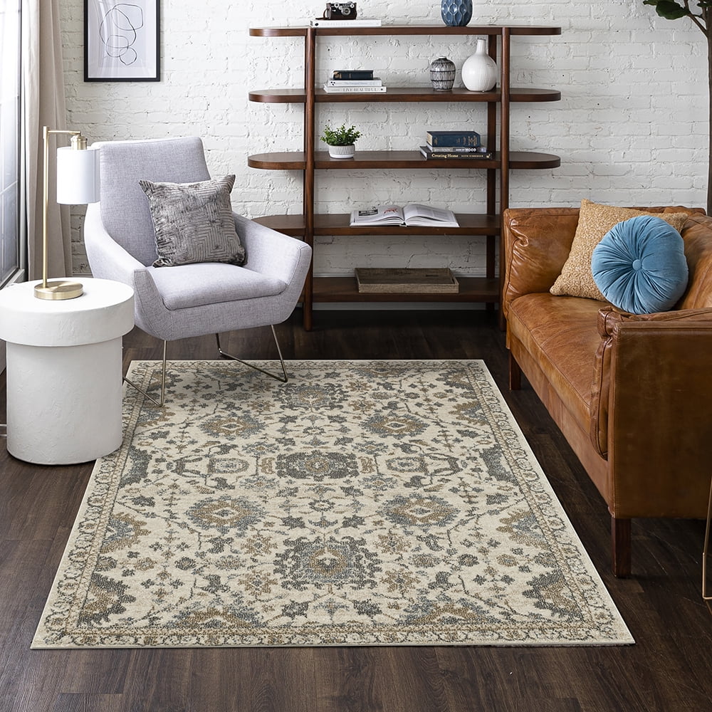 Mohawk Home Miles Indoor Ornamental Area Rug, Grey, 3'3" x 5'