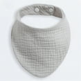 thumbnail image 4 of Zanarzt Muslin Burp Cloths Muslin Baby Bibs Baby Bandana Drool Bib for Drooling and Teething Cotton Soft Absorbent for Girls Boys Grey, 4 of 9