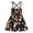 Black, variant on Hiijoy Toddler Girls Boho Dress Summer Smocked Beach Dress With Tie Straps, Sizes 1-6
