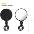 thumbnail image 2 of Bike Mirrors, 2pcs Bicycle Cycling Rear View Mirrors Adjustable Rotatable Handlebar Mounted Plastic Convex Mirror for Mountain Road Bike, 2 of 5
