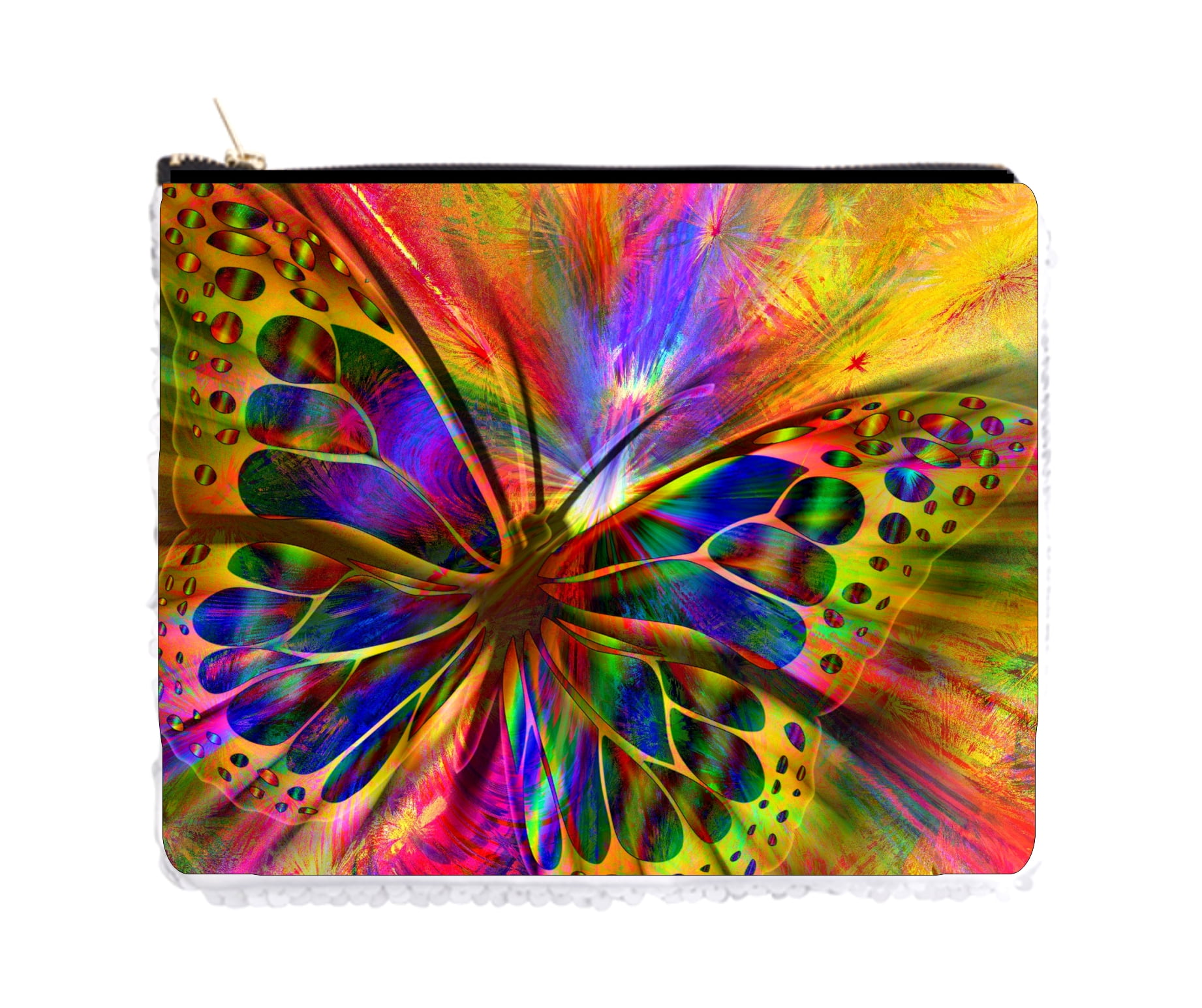 Pencil Case Rainbow Butterfly Sequin Pencil Holder Pouch ...