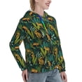 thumbnail image 2 of Yiaed Jungle Leopard Yellow Print Womens Casual Hoodies Crew Neck Long Sleeve Sweatshirts With Pocket Pullover Tops Women's Hooded Sweatshirt-X-Large, 2 of 5
