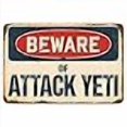 thumbnail image 3 of SignMission Z-D-3.5-BW-Attack Yeti Attention à Attack Yeti Panneau Rustique, 3 of 4