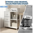 thumbnail image 3 of File Cabinet with 3 Drawers, Printer Stand with Open Shelves, Under Desk Storage Organizer for Home Office, Fabric Wood Top for Living Room, 3 of 8